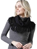 145645BK  BLACK TASSEL INFINITY SCARF