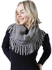 145645GY  GRAY TASSEL INFINITY SCARF