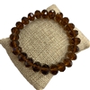 148CBW 10MM CRYSTAL CLEAR BROWN BRACELET