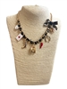 15-2277 LEOPARD PRINT RED CHARM WESTERN NECKLACE