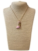 15-2291 LEOPARD PRINT COWGIRL BOOT SHORT NECKLACE