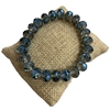 150CDM 10MM CLEAR DENIM BLUE CRYSTAL BRACELET