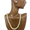 15642 18" PEARL NECKLACE AND EARRINGS SET