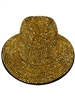 1575GL  GOLD BLING 100% POLYESTER ADJUSTABLE HAT