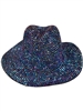 1575PM PURPLE MULTI  BLING  ADJUSTABLE COWBOY HAT