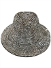 1575SL BLACK SILVER BLING 100% POLYESTER ADJUSTABLE FEDORA HAT