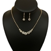 15920 GOLD CLEAR RHINESTONE SET NECKLACE