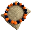 161NVO 10MM NAVY ORANGE CRYSTAL BRACELET