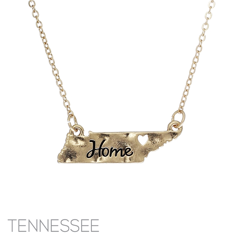 16321-TN TENNESSEE HOME STATE NECKLACE