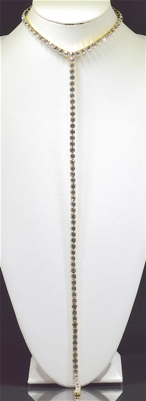 16345 LONG RHINESTONE NECKLACE