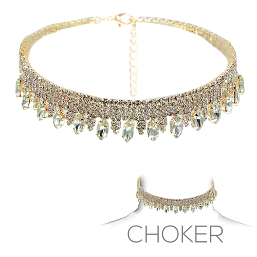 16414 RHINESTONE CRYSTAL CHOKER