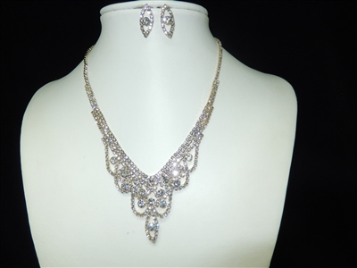 Rhinestones Necklace set