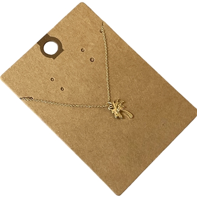 16842  SMALL PALM TREE THIN SHORT NECKLACE