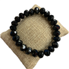 168BLK BLACK CRYSTAL BRACELET