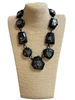 168GB  BLACK GEOMETRIC ACRYLIC NECKLACE