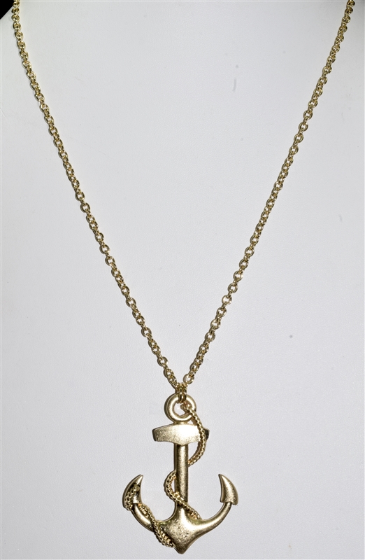 16961 METAL CHAIN ANCHOR NECKLACE