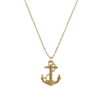 16972 MATTE SMALL ANCHOR SHORT NECKLACE