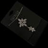 17030CR-S RHINESTONE FLOWER CUBIC ZIRCONIA NECKLACE