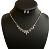 17040  CUBIC ZIRCONIA RHINESTONE SHORT NECKLACE SET