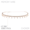 MEMORY WIRE RHINESTONE CHOKER