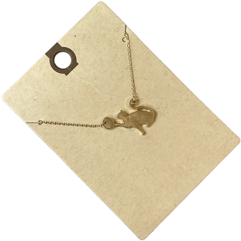 17256    SMALL CAT THIN SHORT NECKLACE