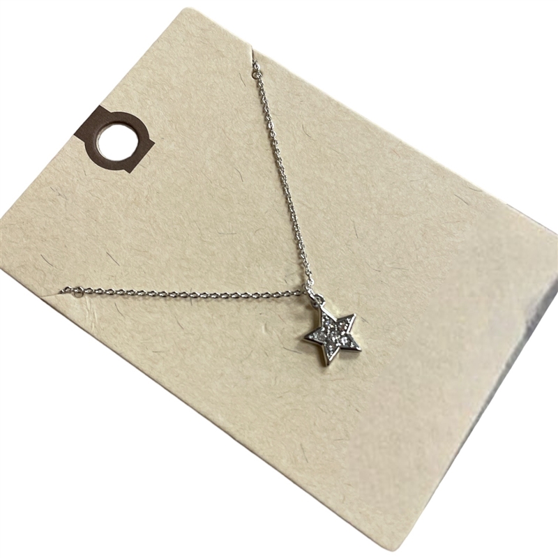 17432CR RHINESTONE SILVER SMALL STAR THIN SHORT NK