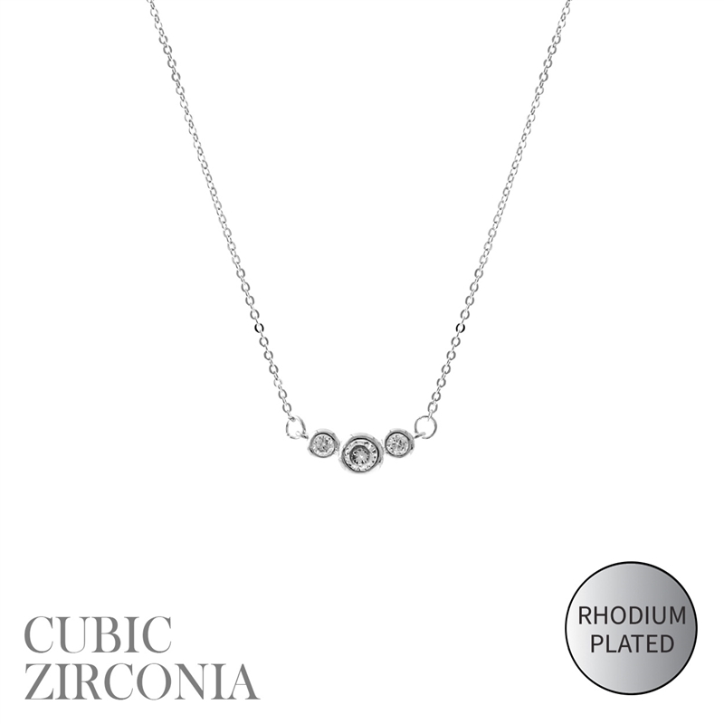 17473 SMALL CIRCLE BAR SHORT NECKLACE