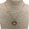 17509 RHINESTONE HEART NECKLACE