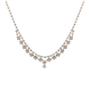 17649CR ROUND DROP RHINESTONE SHORT FORMAL NECKLACE