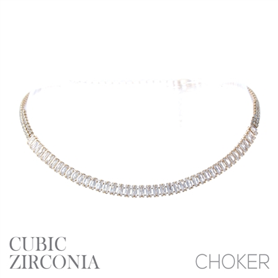 17769 BAGUETTE CUBIC ZIRCONIA CHOKER