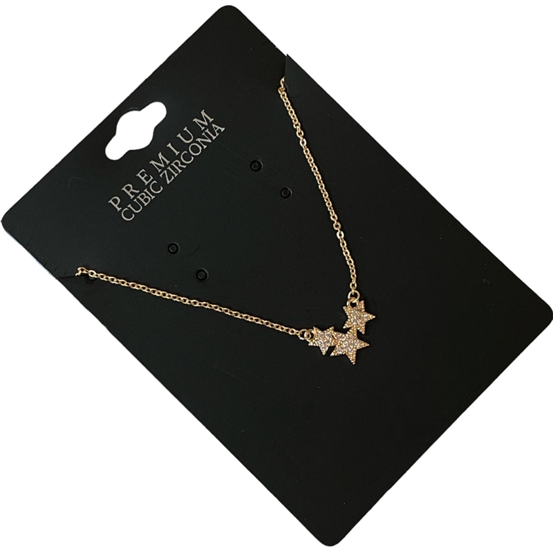 17778   CUBIC ZIRCONIA SMALL STAR  SHORT NECKLACE