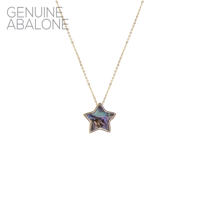 17871 ABALONE STAR THIN SHORT NECKLACE