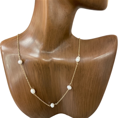 17900 FRESH WATER PEARL THIN SHORT NECKLACE