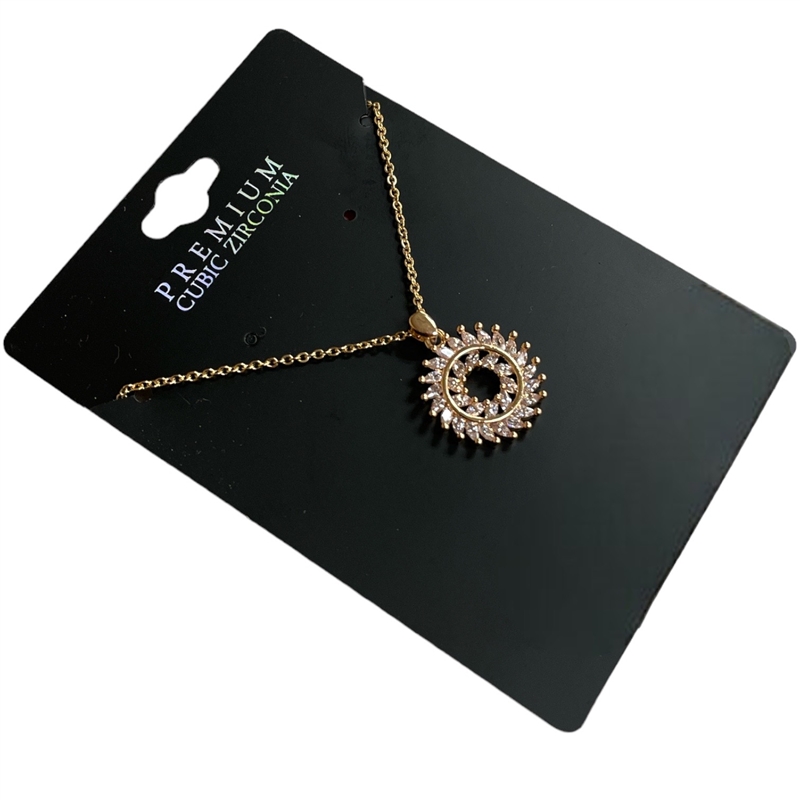 17918CR CIRCLE WITHIN A CIRCLE NECKLACE