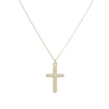 17974 SMALL RHINESTONE LATIN CROSS SHORT NECKLACE