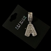 17992 ''A'' INITIAL PENDANT RHINESTONE & BAGUETTE CUBIC ZIRCONIA