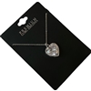 18082 SILVER CZ HEART PENDANT SHORT NECKLACE