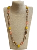 180OY  ORANGE & YELLOW LONG NECKLACE