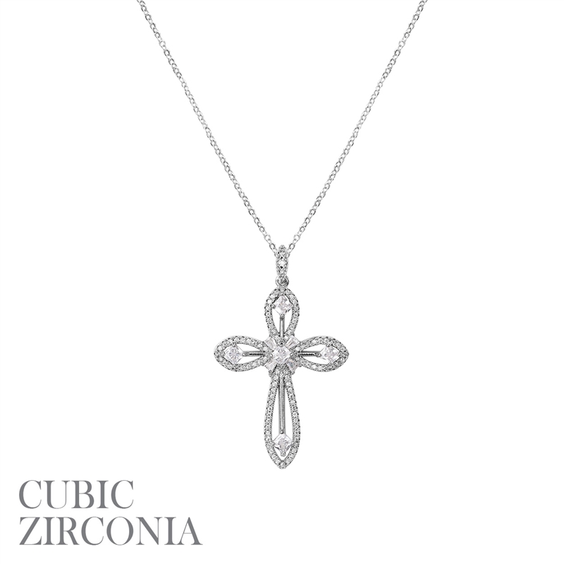 18133 CUTOUT CROSS NECKLACE
