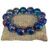 18282M 16MM HOLOGRAPHIC ACRYLIC BEADED CHUNKY BRACELET