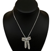 18307CR  RHINESTONE BOW NECKLACE