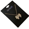 18318 RHINESTONE  BOW CUBIC ZIRCONIA SHORT NECKLACE