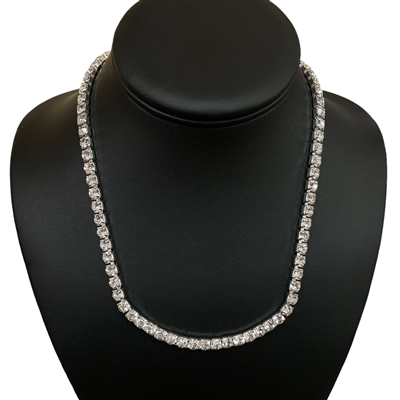 18365-2  18''  SMALL SQUARE RHINESTONE NECKLACE