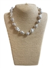 18380  PEARL & GOLD BEADED  SHORT NECKLACE