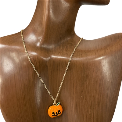 18446 HALLOWEEN PUMPKIN SHORT NECKLACE