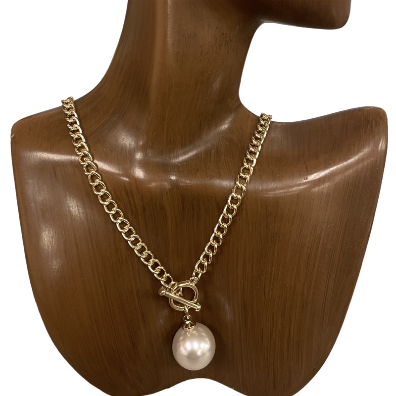 18473 17MM SINGLE PEARL SHORT NECKLACE