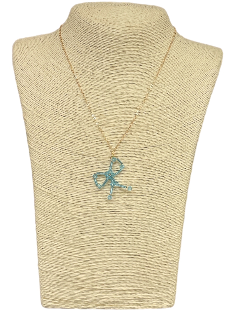 18540 SMALL CRYSTAL  BOW SHORT NECKLACE