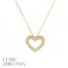 18567 CUBIC ZIRCONIA  HEART NECKLACE