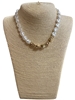 18580 GOLD IN CENTER PEARL SHORT NECKLACE