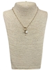 18628 HALF PEARL HALF CHAIN CHARM NECKLACE